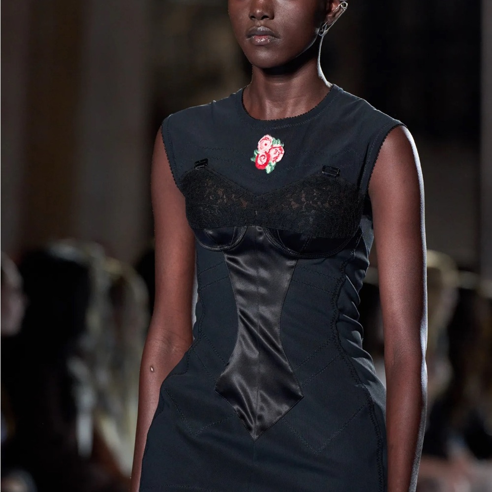 Tory Burch Black Blouse with Floral Detail